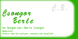 csongor berle business card